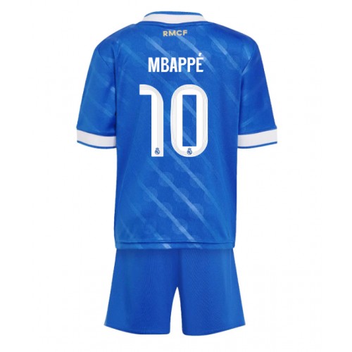 Stroje piłkarskie Real Madrid Kylian Mbappe #10 Koszulka Trzeciej dla dzieci 2025-26 Krótki Rękaw (+ szorty)